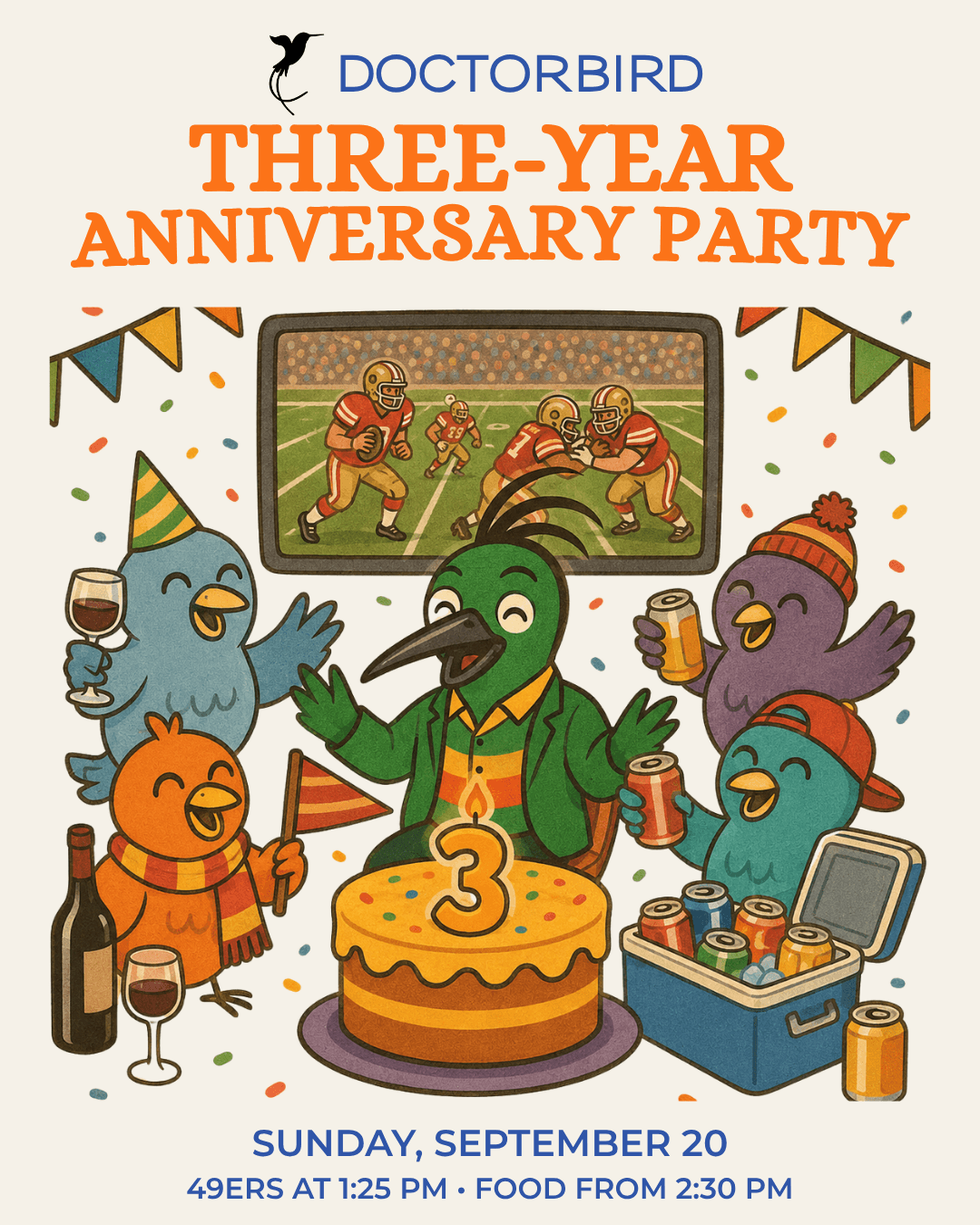 Doctorbird's Three-Year Anniversary